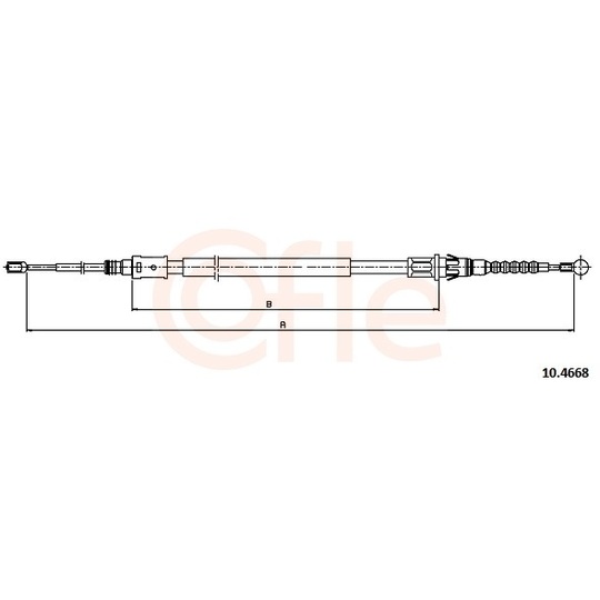 92.10.4668 - Cable, parking brake 