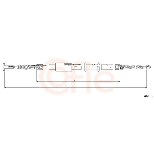 92.461.8 - Cable, parking brake 