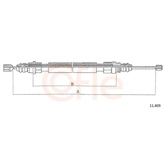 92.11.609 - Cable, parking brake 