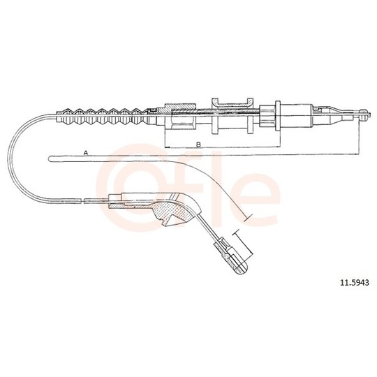 92.11.5943 - Cable, parking brake 