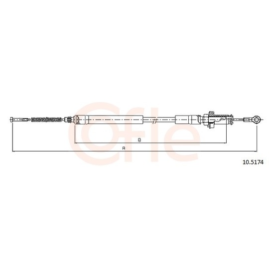 92.10.5174 - Cable, parking brake 