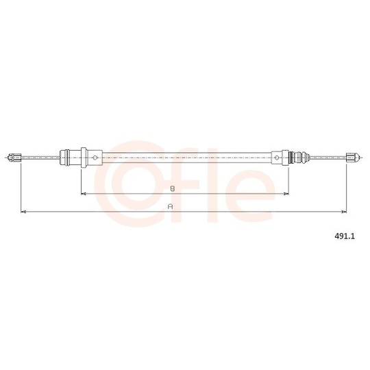 92.491.1 - Cable, parking brake 