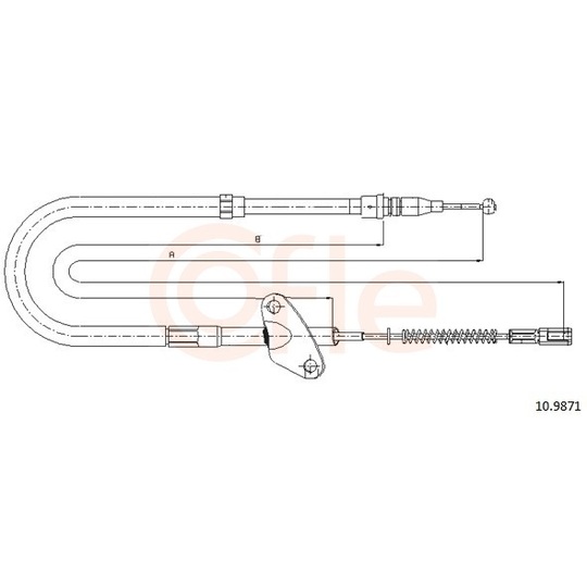 92.10.9871 - Cable, parking brake 