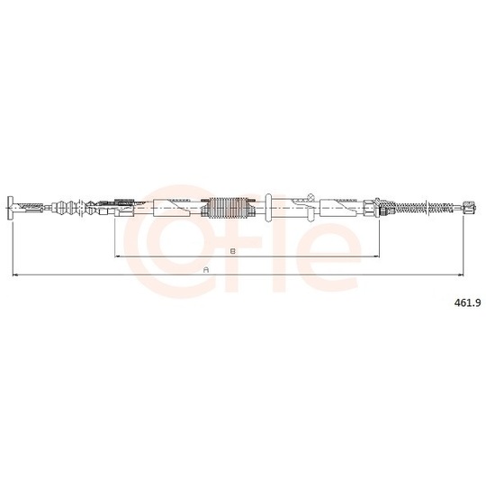 92.461.9 - Cable, parking brake 