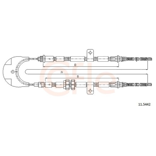 92.11.5442 - Cable, parking brake 