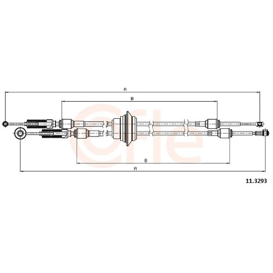 92.11.3293 - Cable, manual transmission 