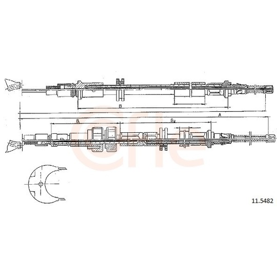 92.11.5482 - Cable, parking brake 