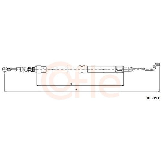 92.10.7393 - Cable, parking brake 