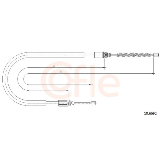 92.10.6692 - Cable, parking brake 