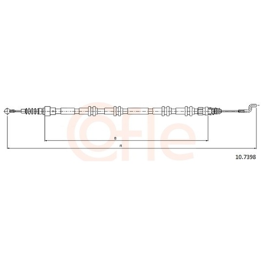 92.10.7398 - Cable, parking brake 