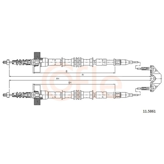 92.11.5861 - Cable, parking brake 