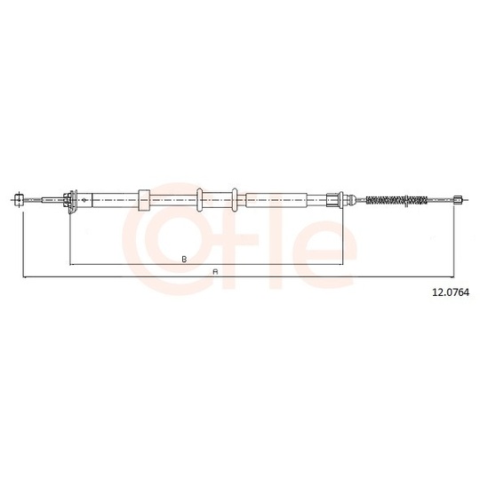 92.12.0764 - Cable, parking brake 