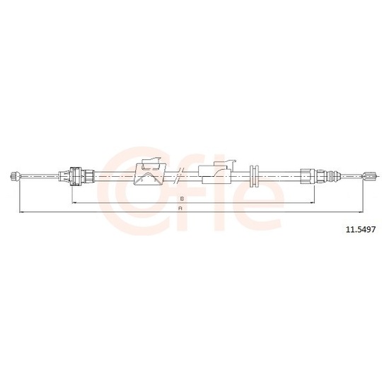 92.11.5497 - Cable, parking brake 