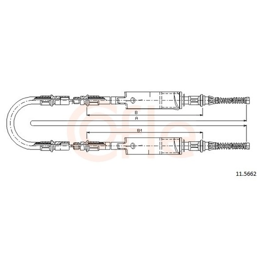 92.11.5662 - Cable, parking brake 