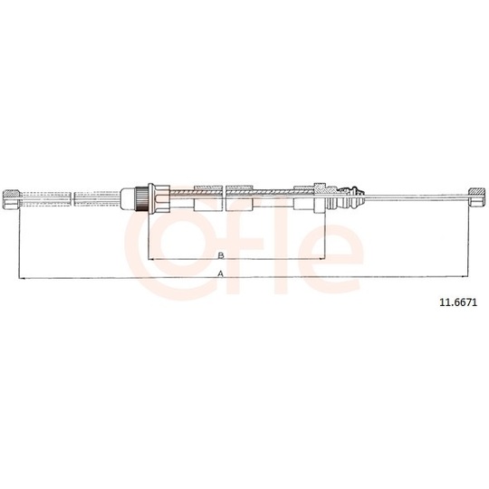 92.11.6671 - Cable, parking brake 