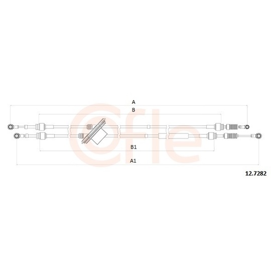 92.12.7282 - Cable, manual transmission 