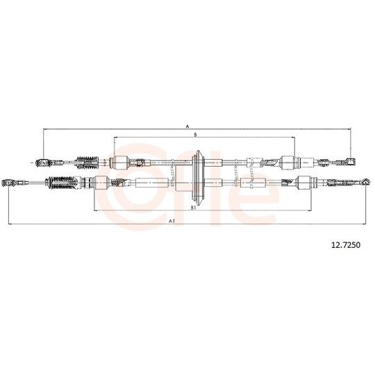 92.12.7250 - Cable, manual transmission 