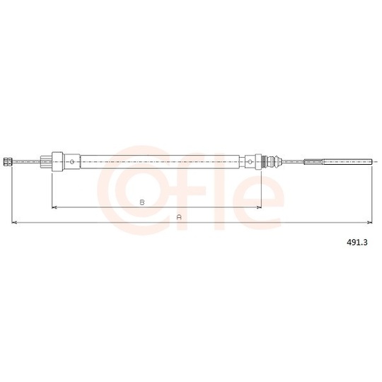 92.491.3 - Cable, parking brake 