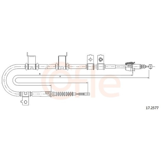 92.17.2577 - Cable, parking brake 