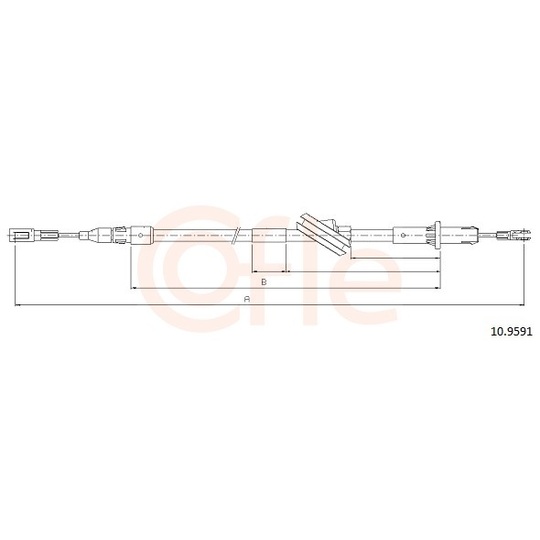 92.10.9591 - Cable, parking brake 