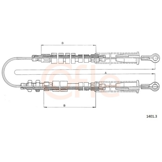 92.1401.3 - Cable, parking brake 