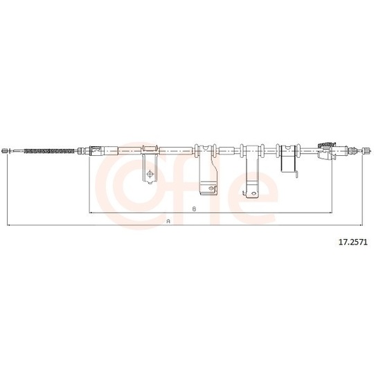 92.17.2571 - Cable, parking brake 