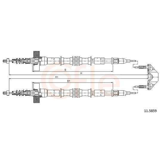 92.11.5859 - Cable, parking brake 