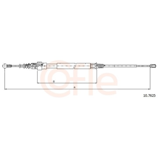 92.10.7625 - Cable, parking brake 