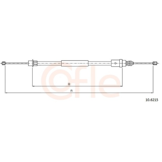 92.10.6215 - Cable, parking brake 