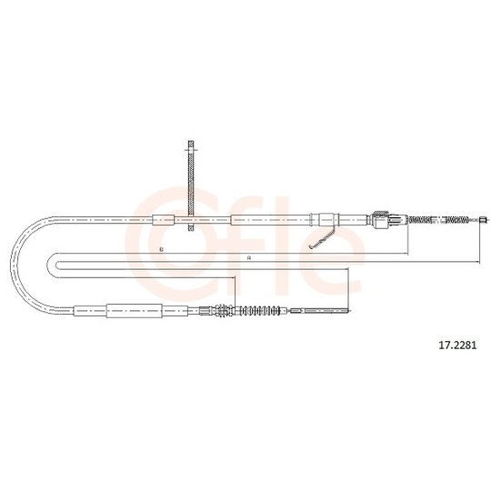 Cable, parking brake