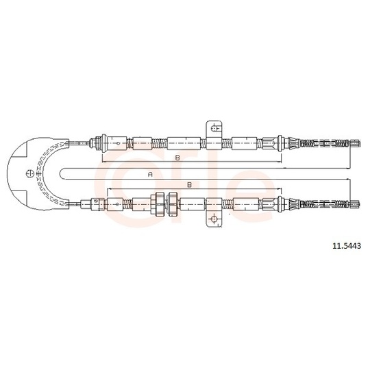 92.11.5443 - Cable, parking brake 