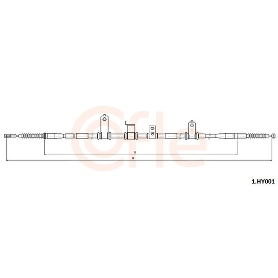 92.1.HY001 - Cable, parking brake 