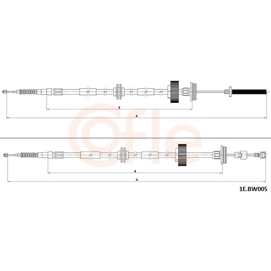 92.1E.BW005 - Cable, parking brake 