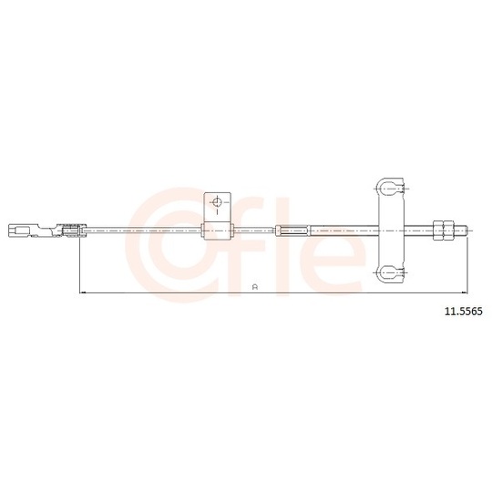 92.11.5565 - Cable, parking brake 