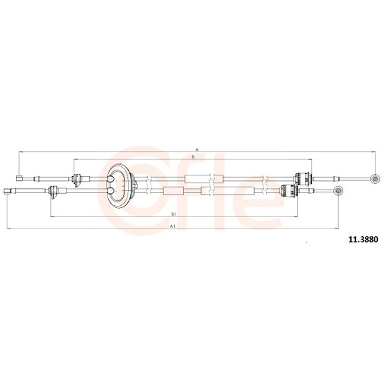 92.11.3880 - Cable, manual transmission 