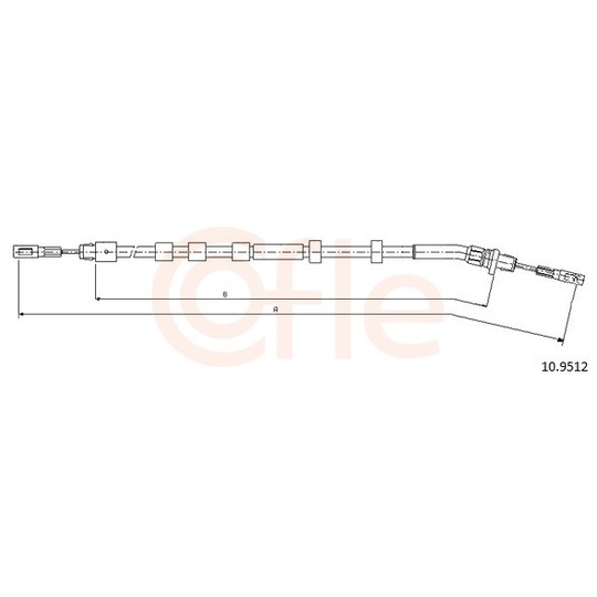 92.10.9512 - Cable, parking brake 