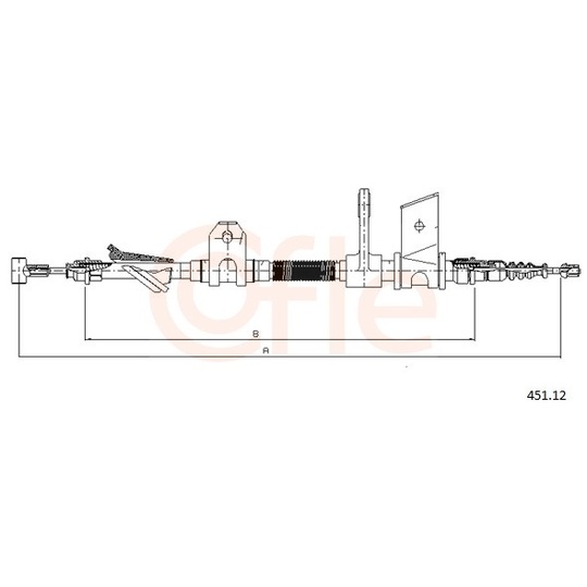 92.451.12 - Cable, parking brake 