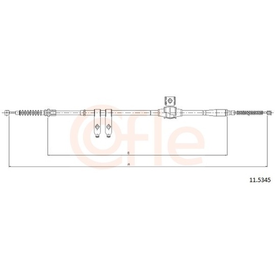 92.11.5345 - Cable, parking brake 