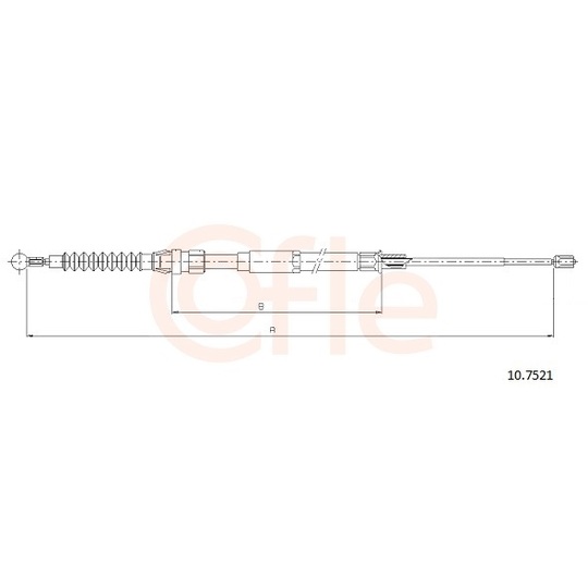 92.10.7521 - Cable, parking brake 