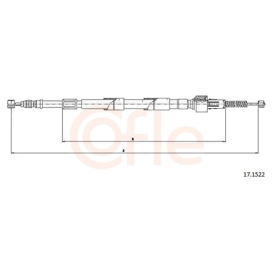 92.17.1522 - Cable, parking brake 