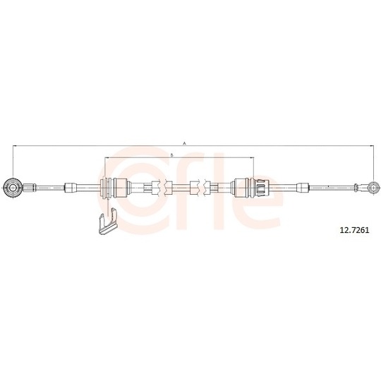 92.12.7261 - Cable, manual transmission 