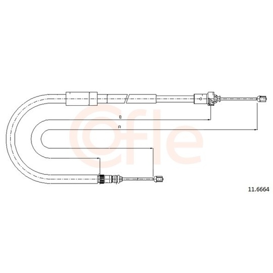 92.11.6664 - Cable, parking brake 