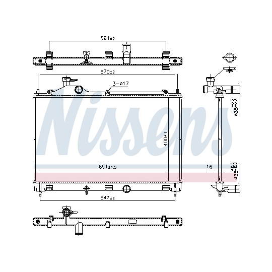 607027 - Radiator, engine cooling 