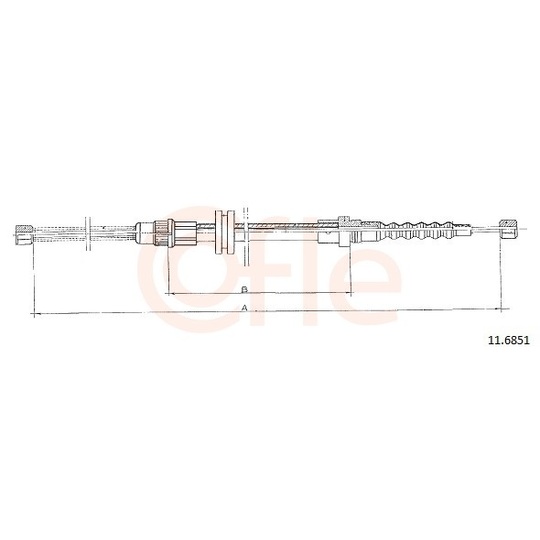 92.11.6851 - Cable, parking brake 