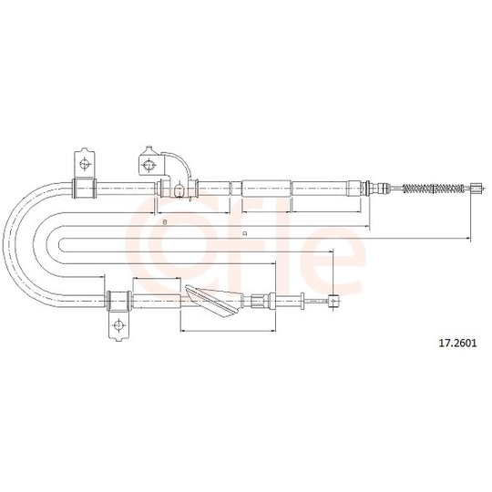 92.17.2601 - Cable, parking brake 