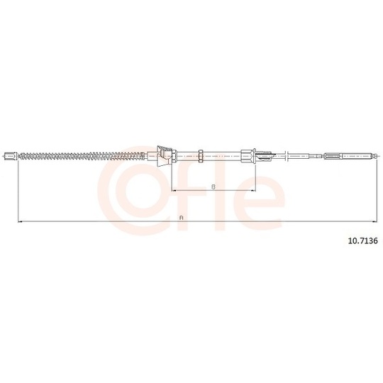 92.10.7136 - Cable, parking brake 