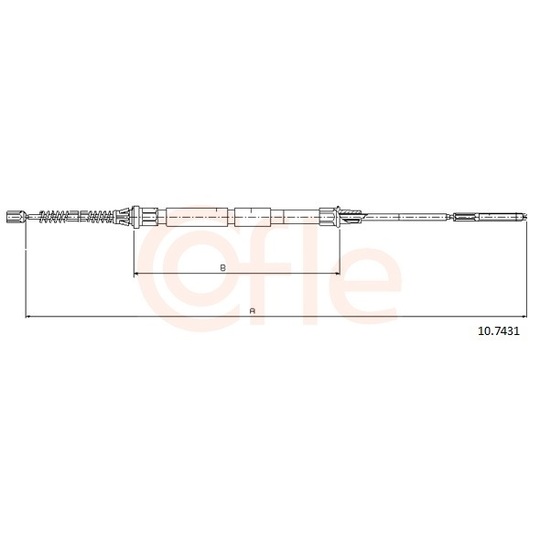 92.10.7431 - Cable, parking brake 