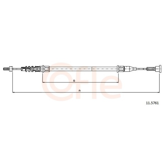 92.11.5761 - Cable, parking brake 