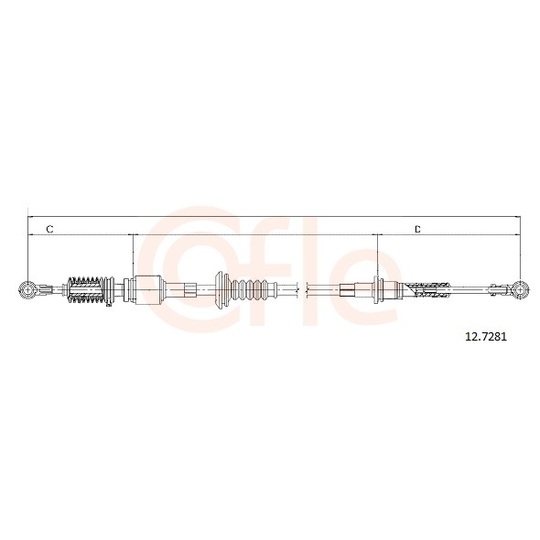 92.12.7281 - Cable, manual transmission 