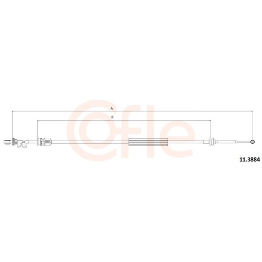 92.11.3884 - Cable, manual transmission 